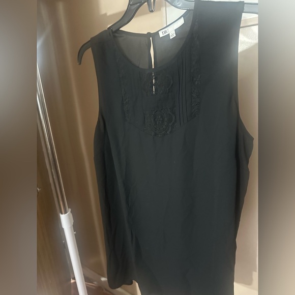 Black Lace Tank Blouse, - Picture 2 of 2
